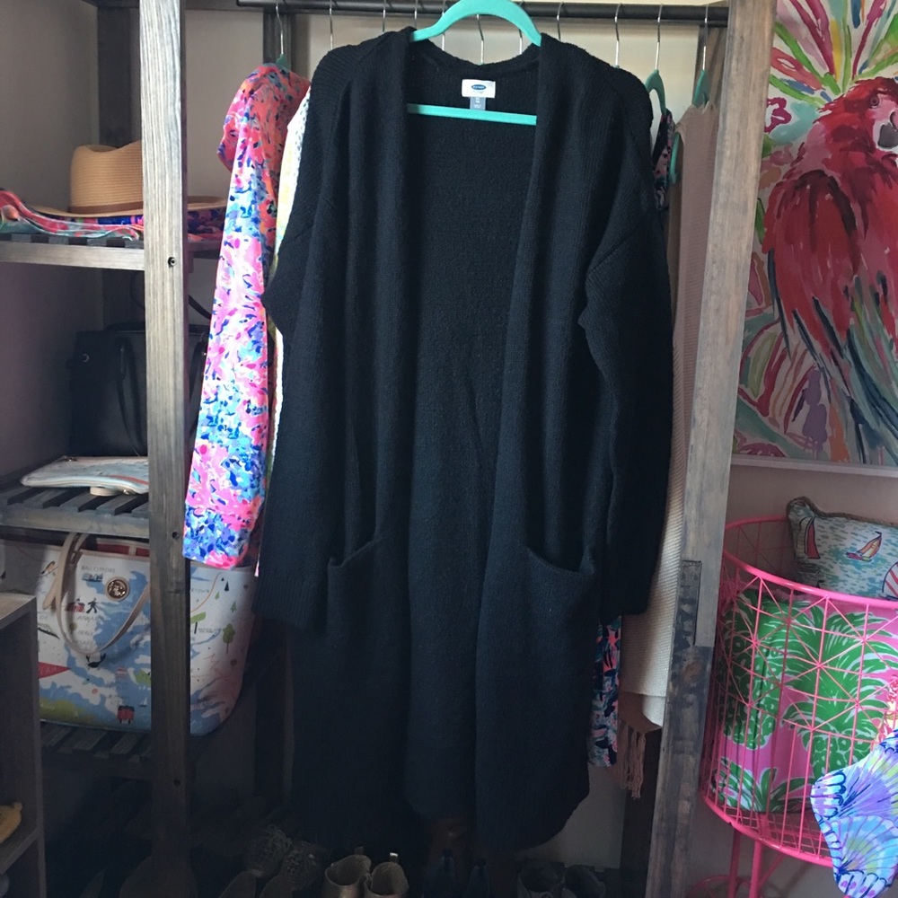 Long Black Cardigan